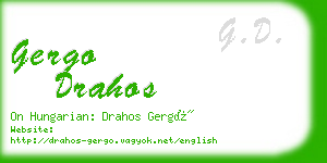 gergo drahos business card